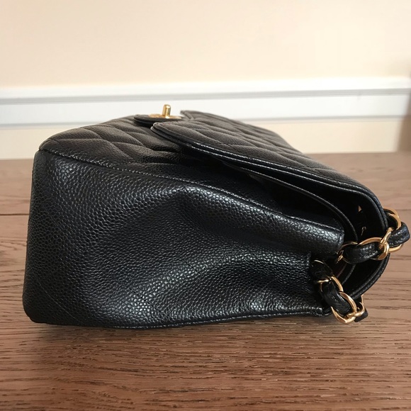 SOLD Chanel classic double flap jumbo CF caviar - Picture 2 of 8